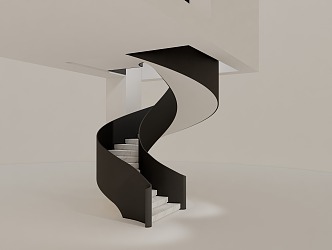 modern revolving staircase 3d model