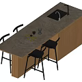 Nakajima Table and Chair 3d model