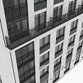 Modern Office Building Exterior Design With Multiple Floors And Large Windows