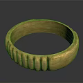 Golden Ring Shaped Daily Use Item With Textured Surface And Polished Finish