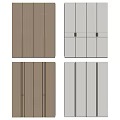 Modern Wardrobe Designs with Brown and Gray Sliding Doors and Minimalist Panel Design