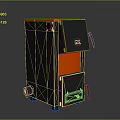 Black And Red Industrial Equipment With Wheels Front Logo Door And Portable Design