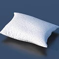 White Patterned Decorative Throw Pillow With Soft Texture And Modern Design 3d model