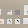 Modern Wall Lights With Various Designs In White And Gray On Beige Wall