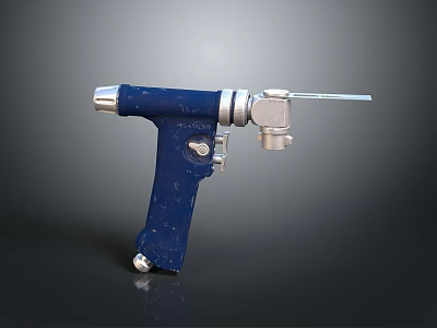 Industrial Blue Handheld Equipment With Durable Metal Tip And Comfortable Grip Handle 3d model