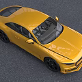 Shiny Gold Sports Car With FGT Badge On Front