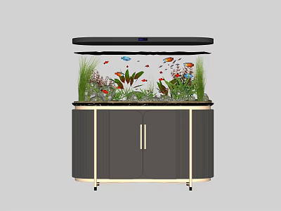 Light Luxury Fish Tank 3d model Light Luxury Fish Tank 3d model