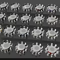 Modern Table and Chair Set with Diverse Colors and Unique Design Features