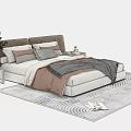 Modern Double Bed 3d model