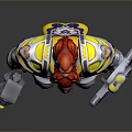 Dwarf Warrior Character With Red Beard Armored Shield Hammer And Yellow Accents