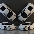 White Lamborghini 3d model