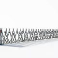Public Facility Retractable Gate With Metal Structure For Security Access Control
