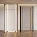 Modern metal partition luminous partition screen partition 3d model