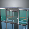 Modern Public Bus Shelter With Glass Structure Digital Display And Route Information