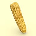 Organic Fresh Yellow Ripe Corn Cob Isolated On White Background
