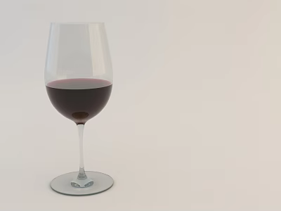 Modern Wine Glass Wine 3d model