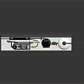 Industrial Processing Equipment System With Black White Tanks Pipes Valves And Control Panel