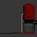 Red Daily Use Electric Appliance Coffee Maker With Stainless Steel Body And Black Power Cord