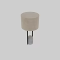 Beige Linen Shade Table Lamp With Black Metal Square Frame And White Textured Base