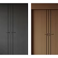 Modern Double Doors with Dark and Wooden Finish in Sleek Design