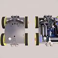 Robotic Chassis With Yellow Wheels And Mechanical Structure Design 3d model