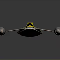 Advanced Yellow Cosmic Spaceship Featuring Streamlined Aerodynamic Design For Exploration