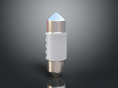 Durable Metal White Plastic Hardware Tool With Conical Tip For Industrial Applications 3d model