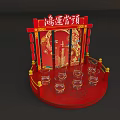 wine tray drinking table wine display tray wine dispenser 3d model