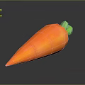 Fresh Vibrant Orange Carrot with Green Leaves on Dark Surface