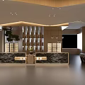 Elegant Banquet Hall Interior With Round Tables Chairs Flower Arrangements And Ceiling Lighting
