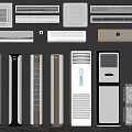 Modern air conditioning vertical air conditioning air conditioning port 3d model