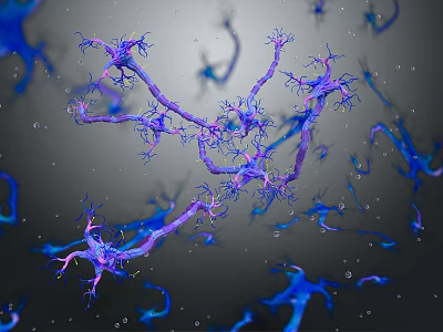 Advanced Medical Devices For 3D Neuron Structures Scientific Visualization And Research 3d model