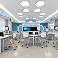 Modern Classroom University Classroom 3d model
