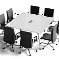 Modern Office Conference Table Negotiation Table and Chair Office Chair 3d model