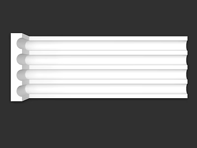 White Structural Component With Multiple Parallel Strips For Architectural Design 3d model