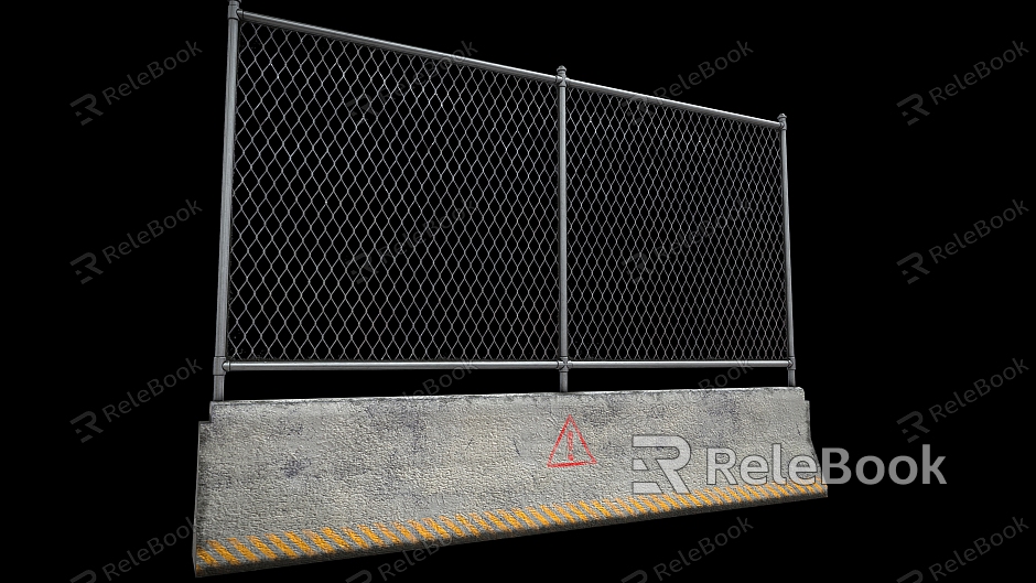 Fence Concrete Railing Fence Iron Fence Iron Railing Enclosure model