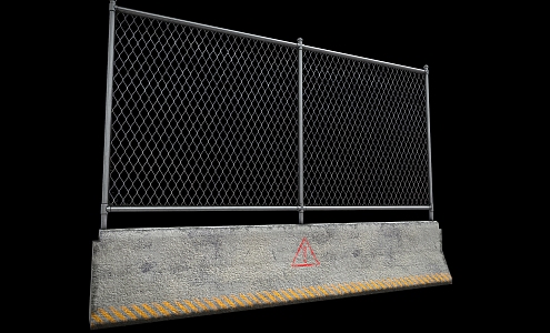 Fence Concrete Railing Fence Iron Fence Iron Railing Enclosure 3d model