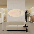 Modern Clothing Store Interior With White Mannequins Clothing Racks Open Space And Green Plants