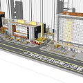 Modern Urban Commercial High Rise Building Exterior Design With City Skyline And Glass Facade
