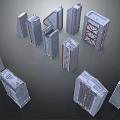 Modern Architectural High Rise Models Featuring Diverse Designs And Unique Structures