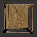 Simple Modern Wooden Bar Stool With High Legs And Square Seat Design
