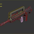 Modern Tactical Firearm With Metallic Finish Magazine Barrel And Dark Reflection