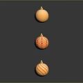 Red And Gold Christmas Decorative Balls For Furniture Decoration With Various Patterns