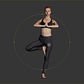 Modern Women Practicing Yoga Women Women Women Characters Women Characters 3d model