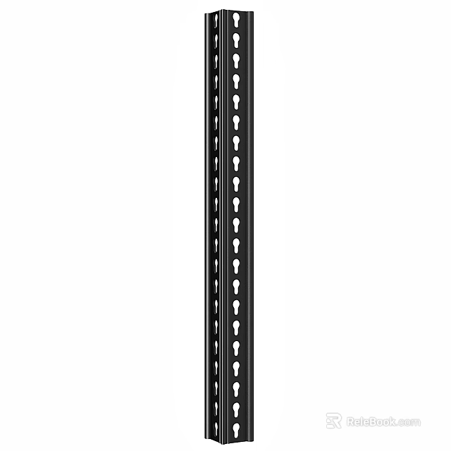 Black Iron Decorative Strip With Hole Design For Home Interior Decoration 3d model 