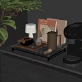 Sleek Modern Kitchen Countertop With Espresso Machine And Coffee Appliances
