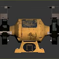 Yellow Bosch Bench Grinder Heavy Duty Industrial Hardware Tool with Dual Grinding Wheels