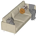 Middle-style multiplayer sofa 3d model