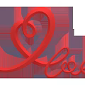 Modern Artistic Red Heart Shape Design With Love Text Decoration Elements