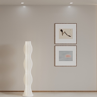 Modern decorative picture floor lamp 3d model